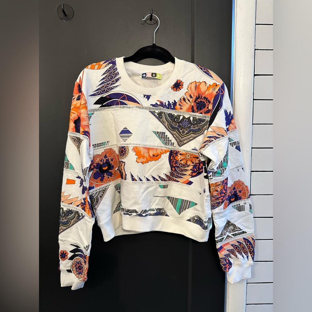 MSGM - Floral Sweatshirt with cutout detail - size S